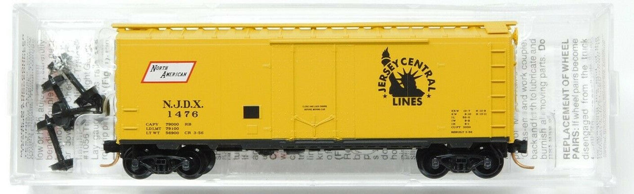 Micro-Trains 02100520 N Jersey Central Lines 40' Standard Plug Door Boxcar #1476
