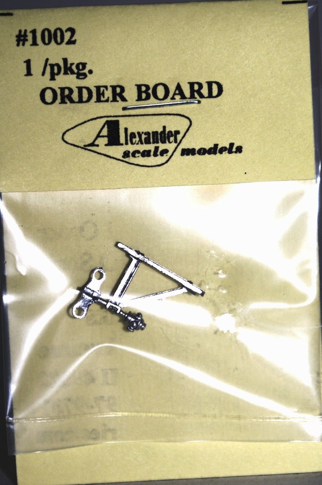 Alexander Scale 1002 HO Order Board Signal Diecast Metal