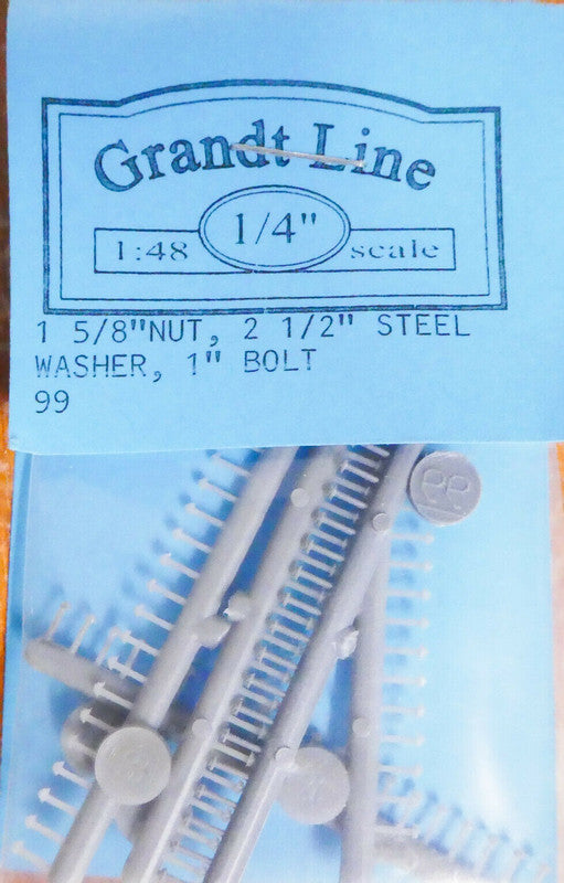 Grandt Line 99 O 1-5/8 Nut, 2-1/2 Steel Washer & 1 Bolt (Pack of 100)