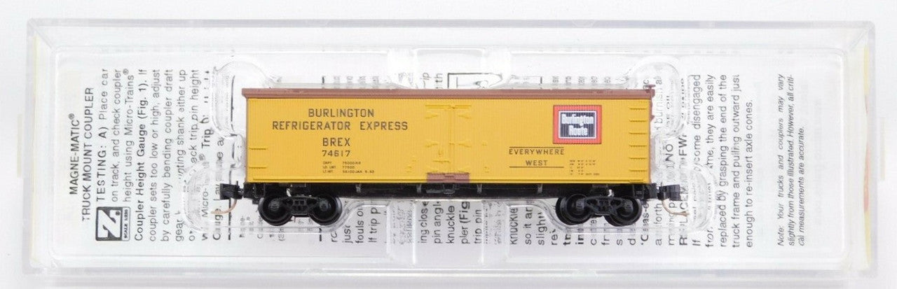 Micro-Trains 51800032 Z CB&Q BREX 40' Wood Reefer #74617
