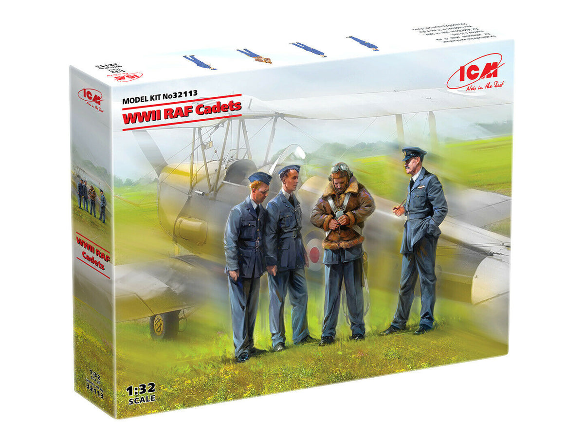 ICM 32113 1:32 WWII RAF Cadets Figures (Set of 4)