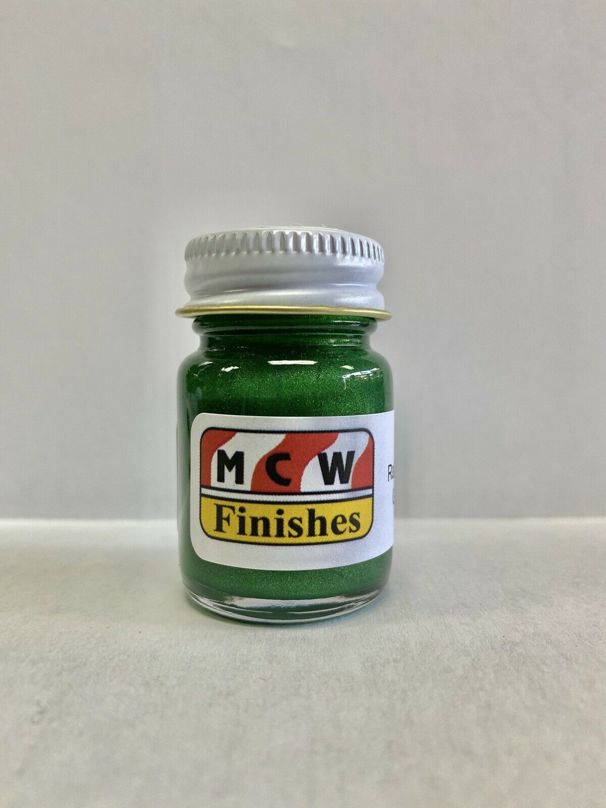 MCW Finishes 6803E Rallye Green Metallic Gloss Enamel Paint - 15 ml. Bottle
