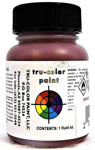 Tru-Color 396 Railroad Color Acrylic Paint Metallic Burnt Iron - 1oz. Bottle