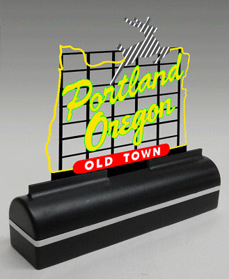 Miller Engineering 2350 HO/O Desk Top Neon Base Portland Sign