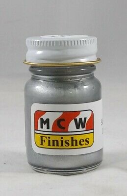 MCW Finishes 6502E Silver Pearl Metallic Gloss Enamel Paint - 15 ml. Bottle