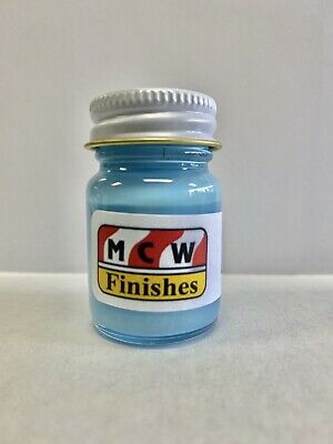 MCW Finishes 10006E Light Blue Gloss Enamel Paint - 15 ml. Bottle