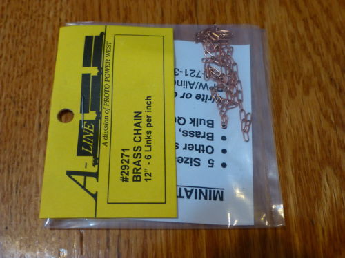 A-Line 29271 HO Tie Down Chain - Brass 6 Links Per Inch