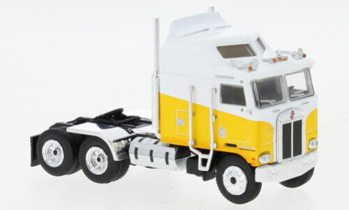 Brekina Automodelle 85732 HO Yellow/Wht 1976 Kenworth K100 Aerodyne Semi Tractor