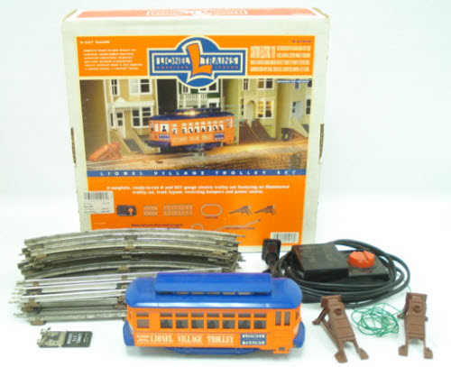 Lionel 6-21916 O Gauge Village Trolley Set EX/Box