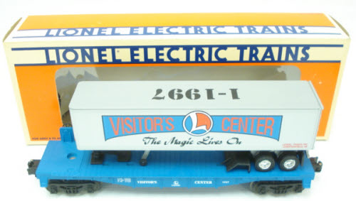 Lionel 6-19948 O Gauge 1997 Visitors Center Flatcar w/ Tractor Trailer LN/Box