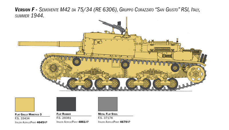 Italeri 6759 1:35 Semovente M42 da 75/34 Upgraded Edition Tank Plastic Model Kit