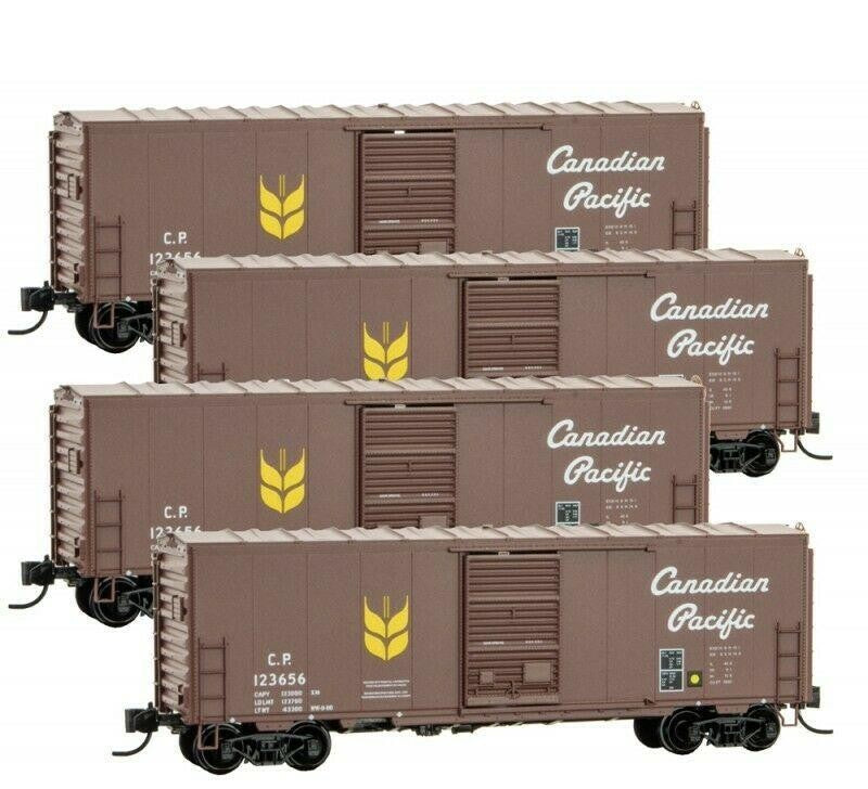 Micro-Trains 99300158 N Canadian Pacific 40' PS-1 Boxcar Runner Pack (Set of 4)