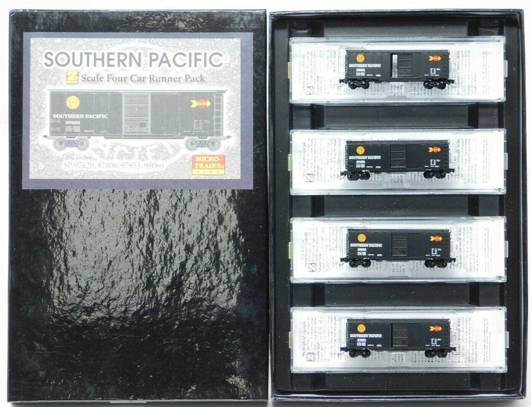 Micro-Trains 99400009 Z Southern Pacific 40' Box Car Runner Pack (Set of 4) LN/Box