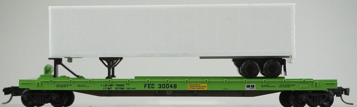 Micro-Trains 06400044 N FEC 57' Converted TOFC Flatcar with Trailer #30046 LN/Box