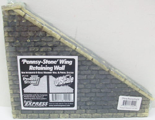 Scenic Express FL6190 O 'Pennsy-Stone' Wing Retaining Wall (Pack of 2)