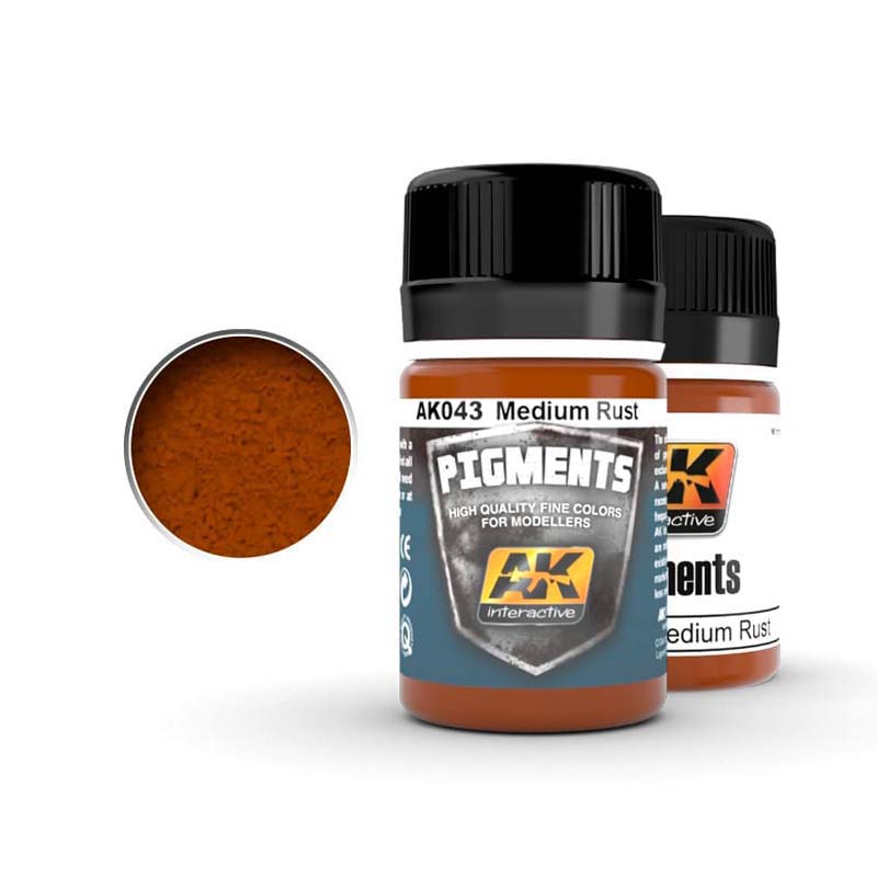AK Interactive AK043 Medium Rust Pigment - 35 ml Bottle