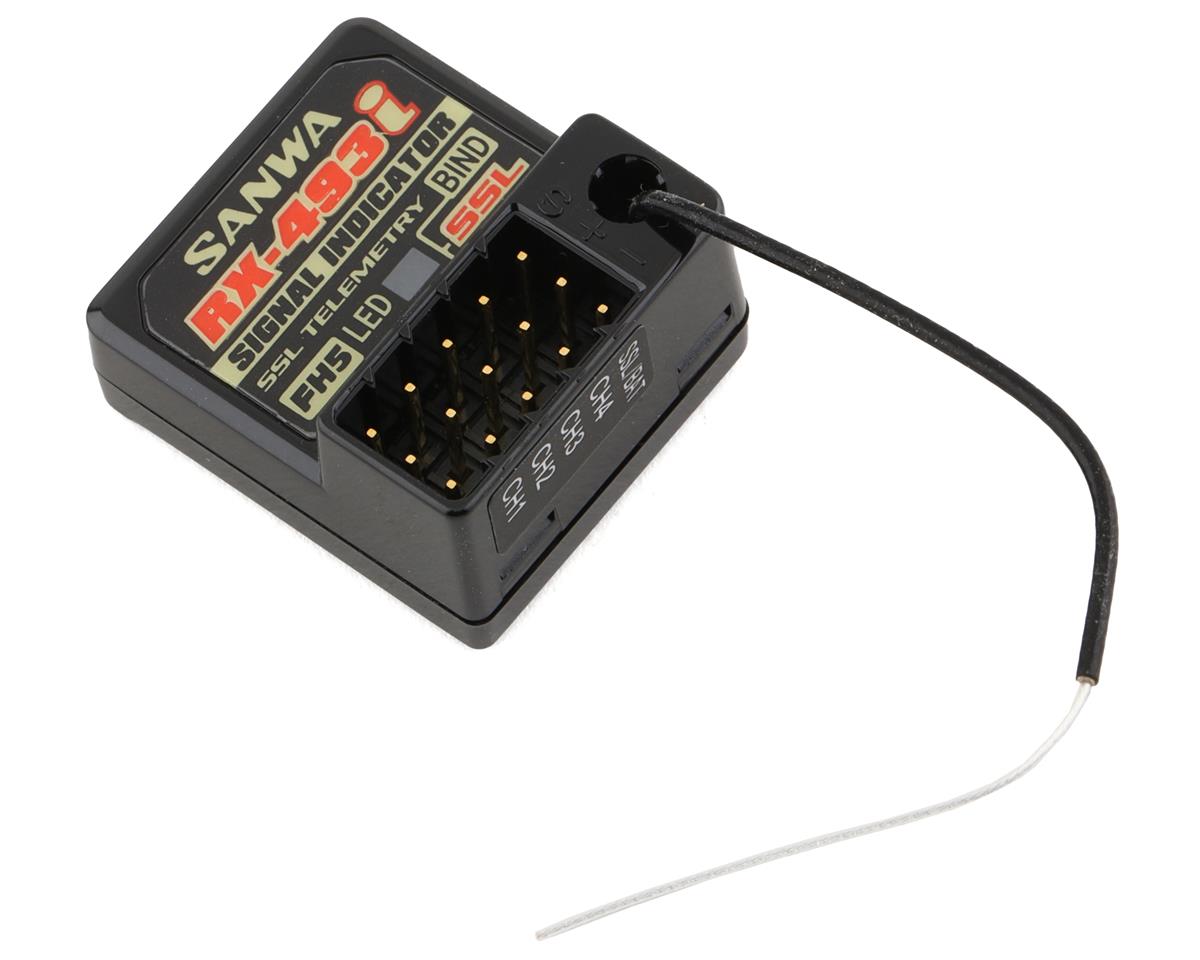 Sanwa 107A41375A RX-493i M17/MT-5 2.4GHz 4-Channel FHSS-5 Telemetry Receiver
