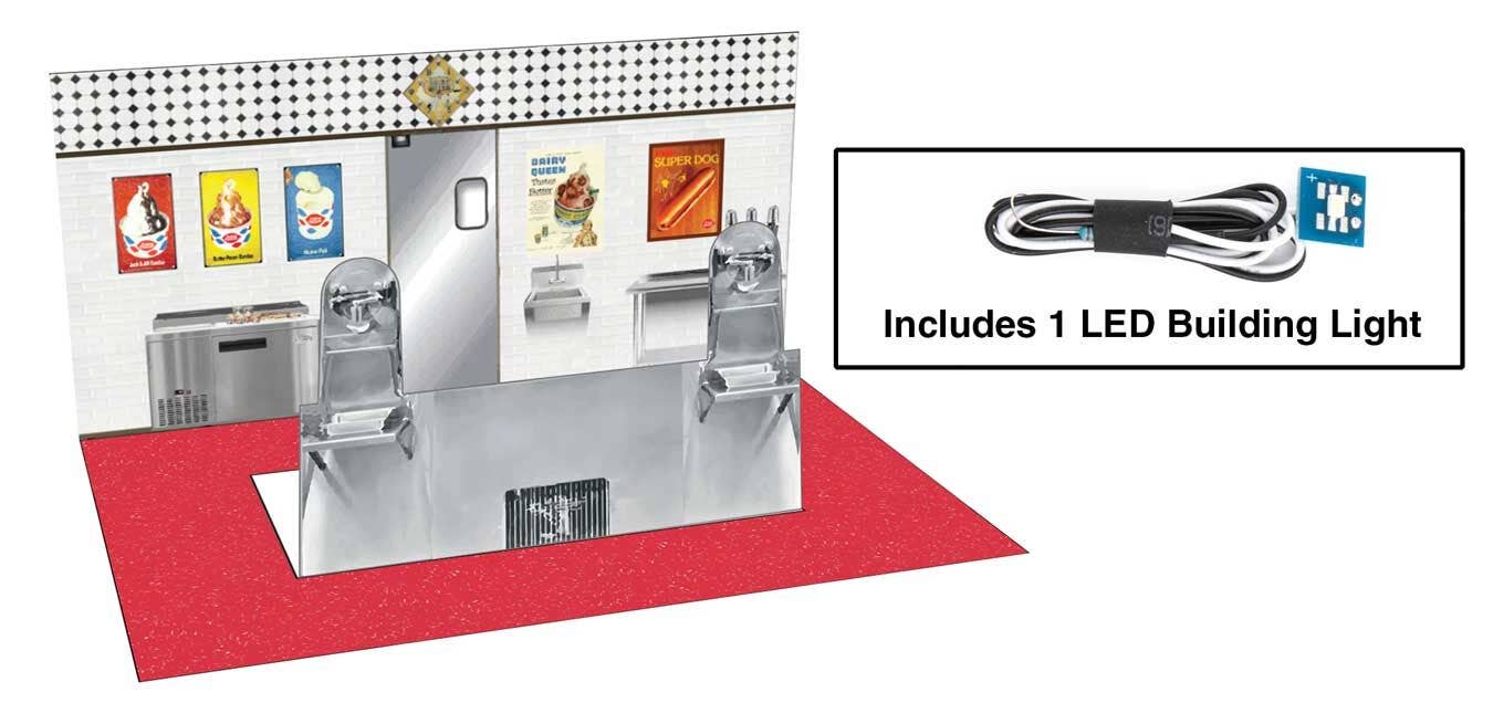 Walthers 933-4701 HO Spaces Vintage Dairy Queen Building Kit