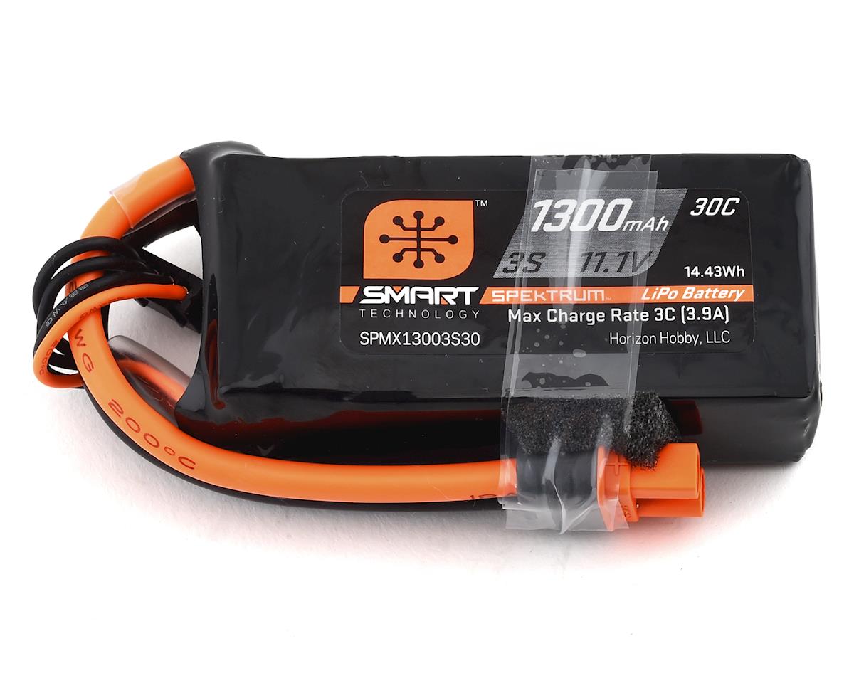 Spektrum 13003S30M 11.1V/1300mAh 3S Smart LiPo Battery Pack with IC3 Connector