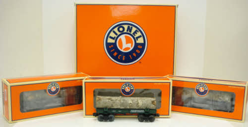 Lionel 6-29434 O Weyerhaeuser Timber Skelton Log Cars (3 Pack) LN/Box