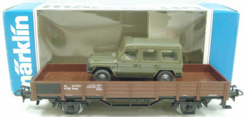 Marklin 4434 Red Flatcar w/Green SUV LN/Box