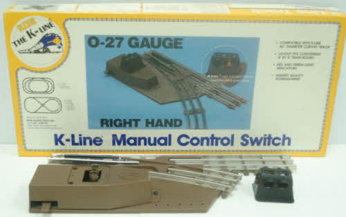 K-Line K-0274 O-27 Gauge 42" Right Hand Manual Switch Turnout