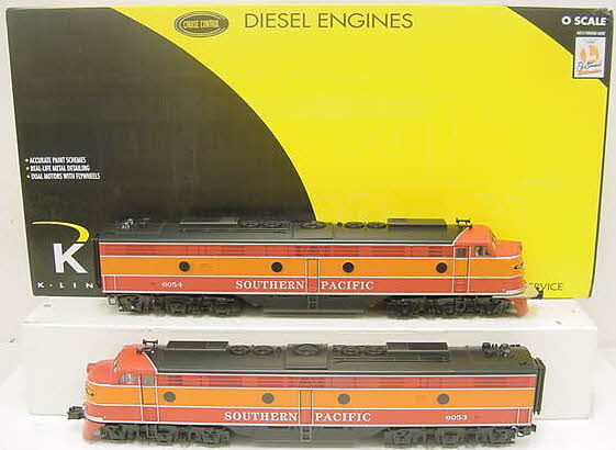 K-Line K28882 O Southern Pacific E9 AA Diesel Locomotive Set w/TMCC #6053/6054 MT/Box