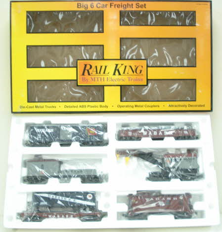 MTH 30-7001 O Wabash RailKing Freight Car Set (Set of 6) NIB