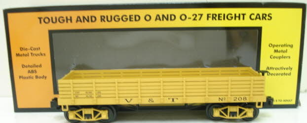 MTH 30-7262 O Gauge Virginia & Truckee 19th Century Gondola #208 LN/Box