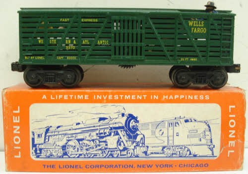 Lionel 3370 Vintage O Wells Fargo Operating Sheriff & Outlaw Car EX/Box