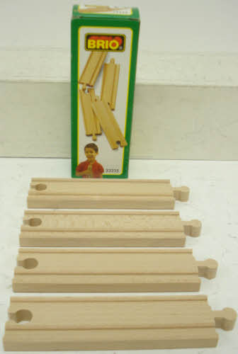 Brio 33335 Wooden Medium Straight Track (Box of 4)