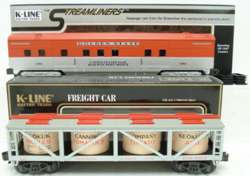K-Line K90012A KCC 2000A O Membership Package Frieght and Passenger Car Set LN/Box