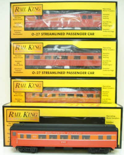 MTH 30-6109 O Gauge Southern Pacific O-27 Streamlined Passenger Set LN/Box