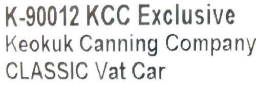 K-Line K90012A KCC 2000A O Membership Package Frieght and Passenger Car Set LN/Box