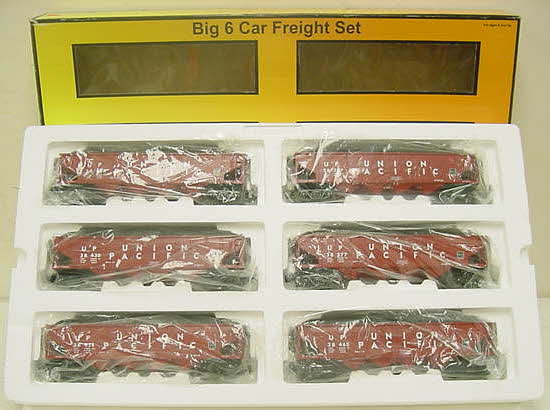 MTH 30-7521 O Union Pacific 4-Bay Hopper Car Set with Load (Set of 6) LN/Box
