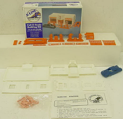 K-Line K4072 Service Station Kit w/Autos & Figures LN/Box
