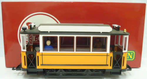 LGB 3500 G Scale Yellow Non-Powered Streetcar / Trolley NIB