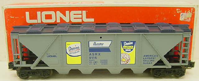 Lionel 6-9116 O Gauge Domino Sugar 4-Bay Hopper #9116 EX/Box