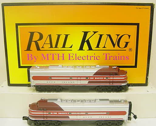 MTH 30-2187-1 Rock Island E-8 AA Diesel Engine Set w/PS1 #645/643 NIB