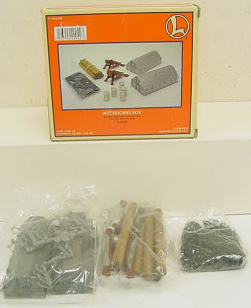 Lionel 6-22942 O Scale Barrels, Logs, Bumpers Accessories Pack LN/Box