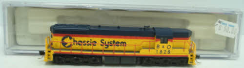 Life Like 7779 N Scale Chessie System/B&O SD-7 Diesel Locomotive #1828 LN/Box