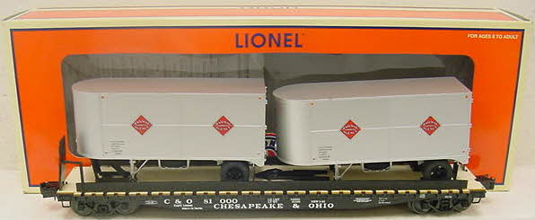 Lionel 6-17585 O Chesapeake & Ohio PS-4 Flatcar w/ Piggyback Trailer #81000 LN/Box