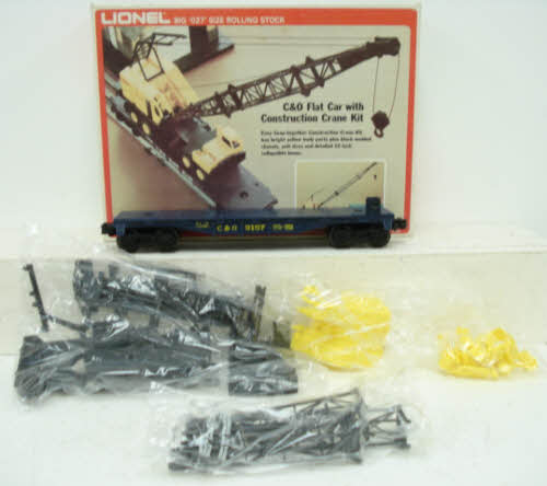 Lionel 6-9157 O Gauge Chesapeake & Ohio Flatcar with Construction Crane Kit LN/Box
