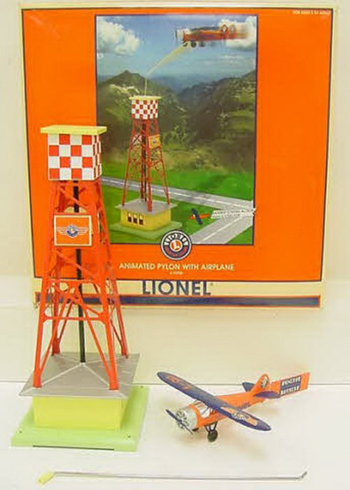 Lionel 6-32920 O Gauge Animated Pylon With Airplane L-99 EX/Box