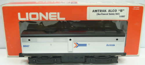 Lionel 6-8667 Amtrak Alco Non-Powered B-Unit Diesel Locomotive EX/Box