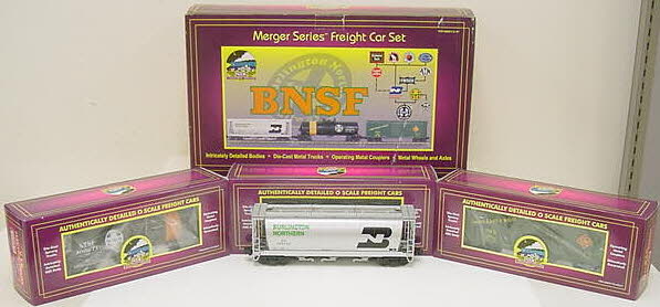 MTH 20-90025 O BNSF Merger Series Freight Car Set #1 (Set of 3) LN/Box