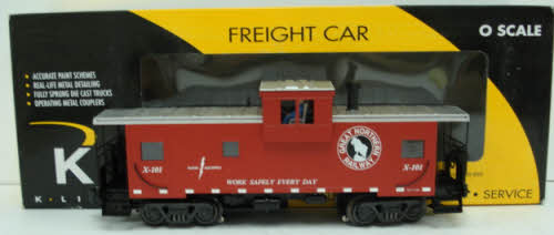 K-Line K618-1591 Great Northern Extended Vision Illuminated Caboose NIB