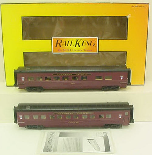 MTH 30-6731 O CP 60' Streamlined ABS Sleeper/Diner Passenger Car Set (Set of 2) LN/Box
