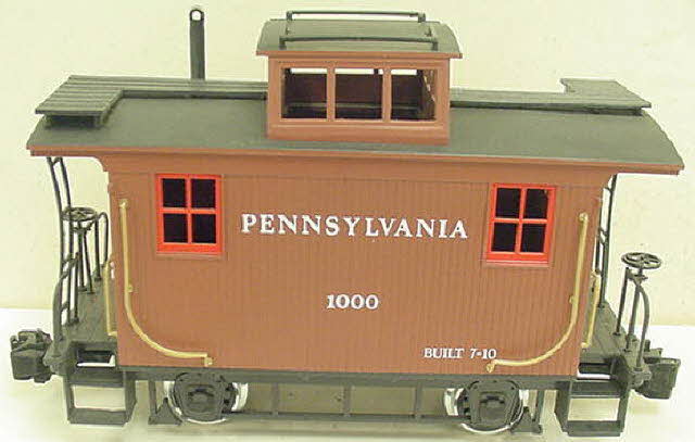 Bachmann 93114 G Pennsylvania 4-Wheel Wood Bobber Caboose (Metal Wheels)