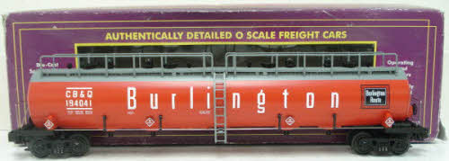 MTH 20-96064 O Burlington 20K Gallon Tank Car #194041 LN/Box